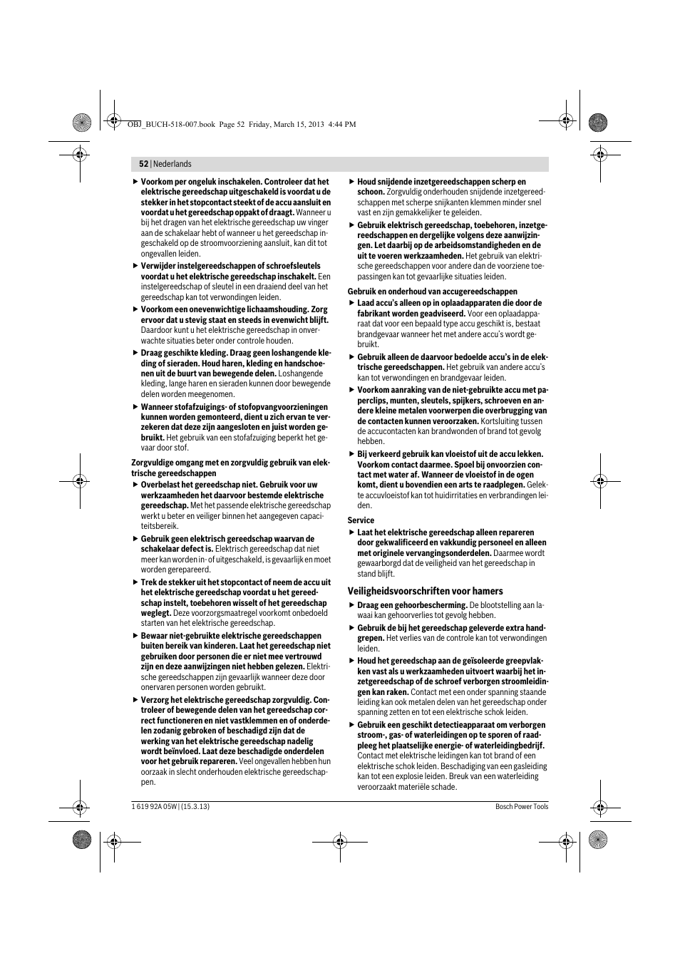 Bosch GBH 36 V-LI Compact Professional User Manual | Page 52 / 231