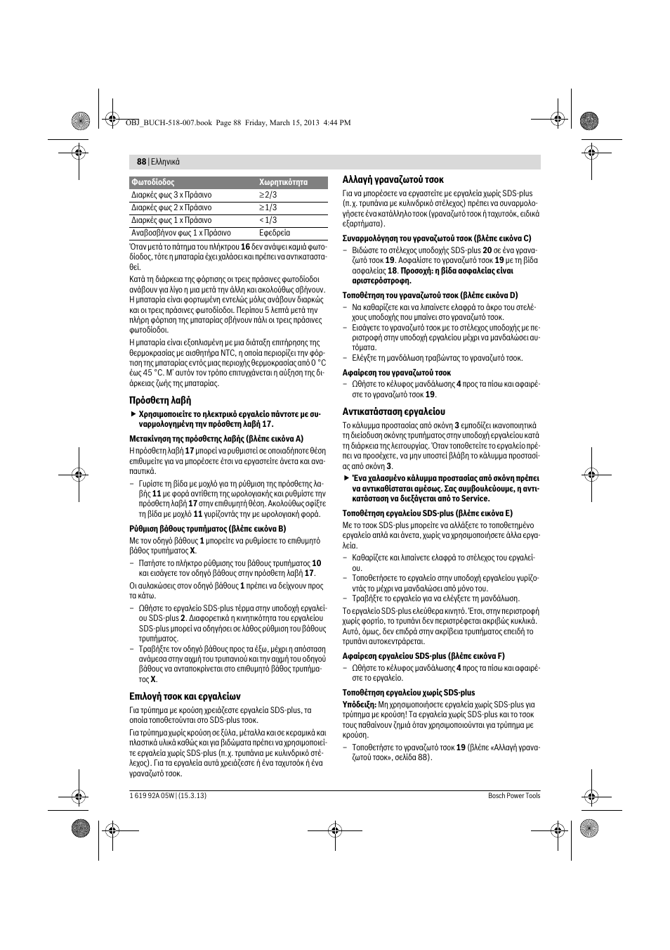 Bosch GBH 36 V-LI Compact Professional User Manual | Page 88 / 231