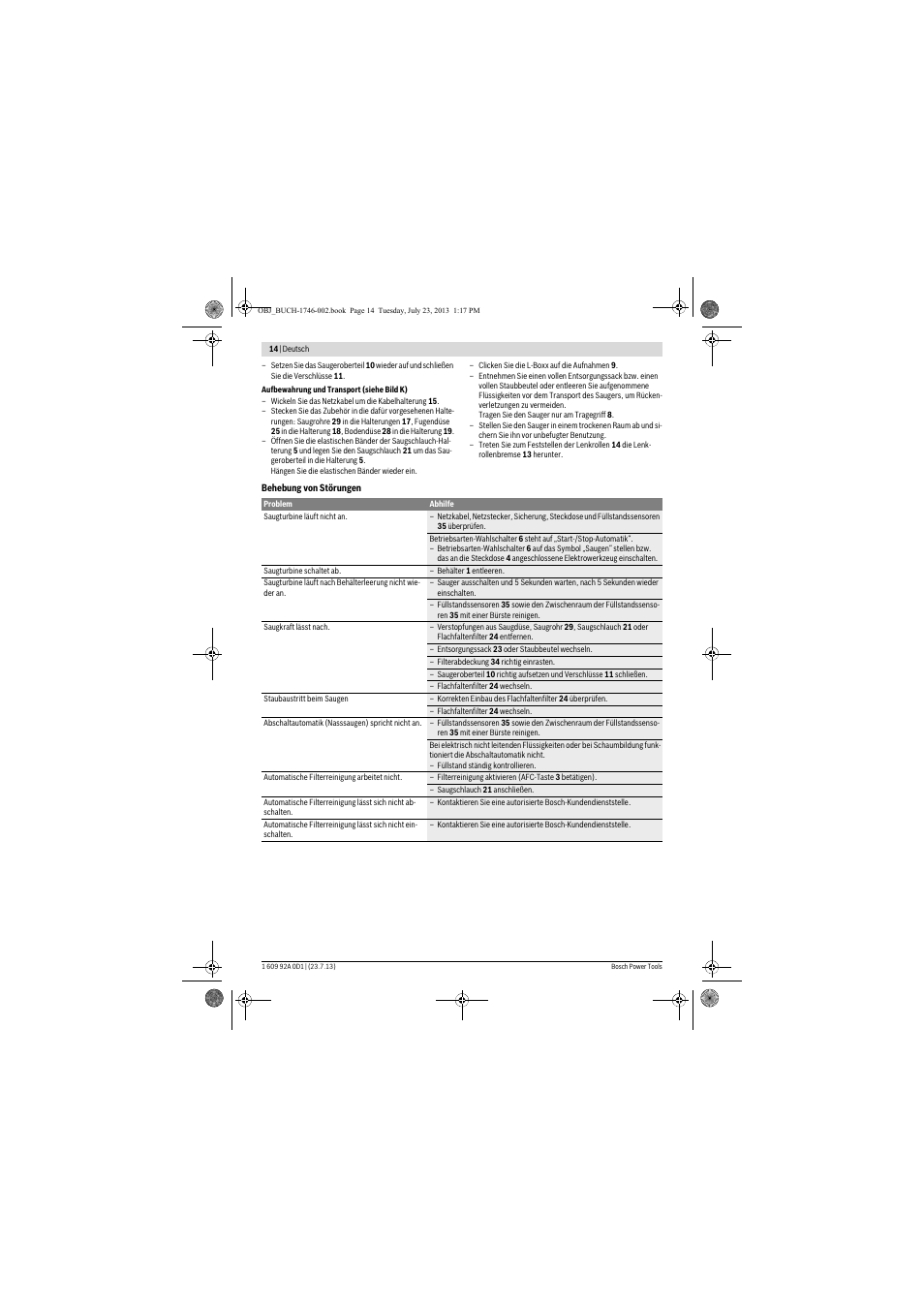 Bosch GAS 35 L AFC Professional User Manual | Page 14 / 229