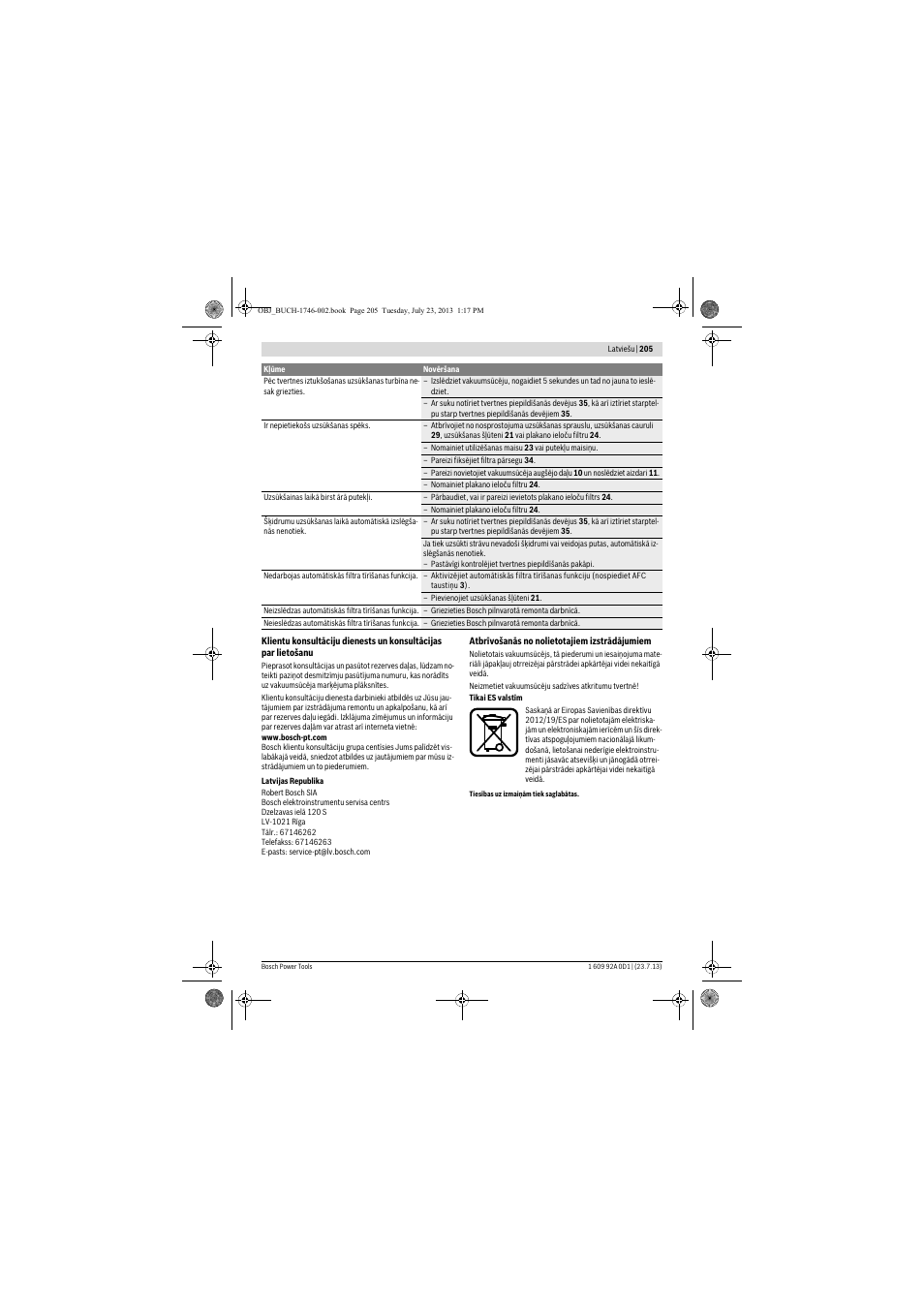 Bosch GAS 35 L AFC Professional User Manual | Page 205 / 229