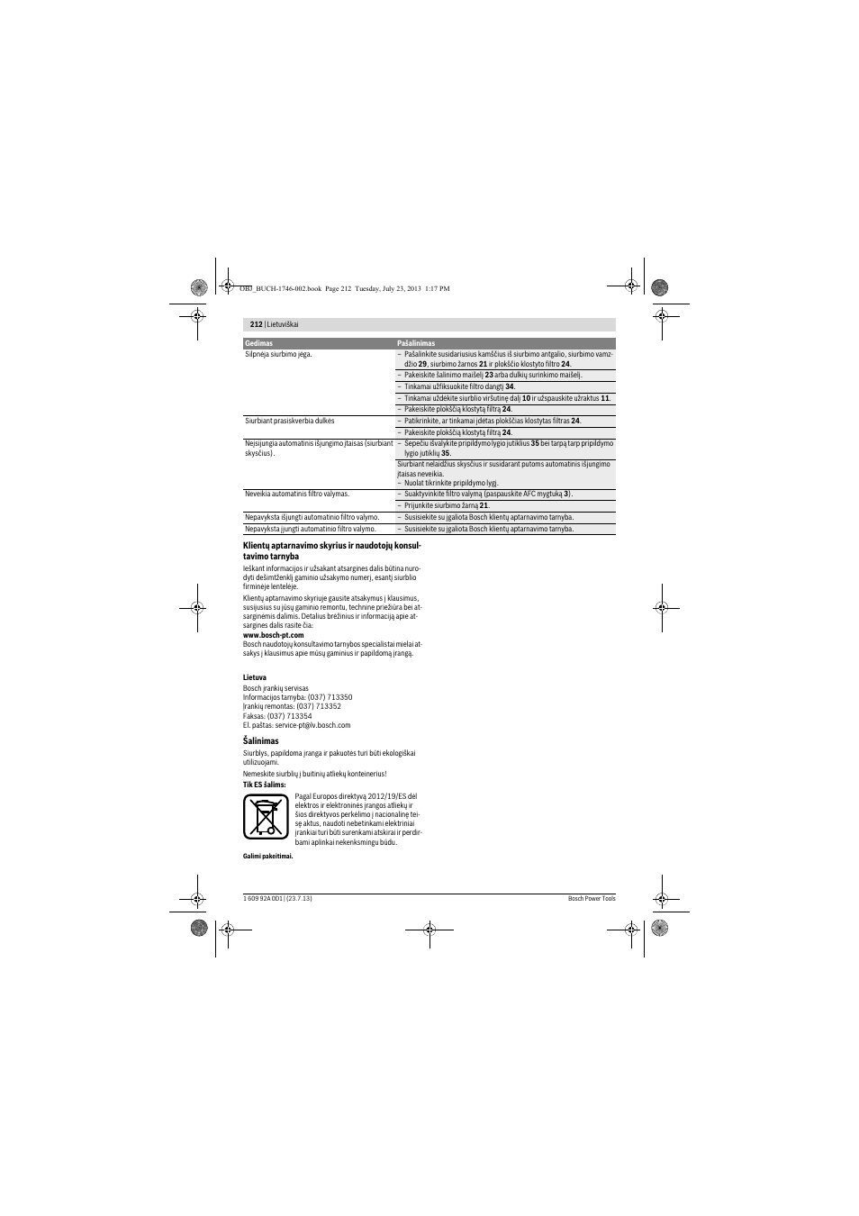 Bosch GAS 35 L AFC Professional User Manual | Page 212 / 229