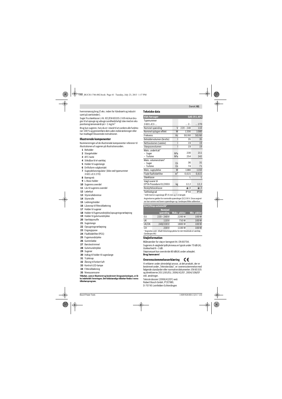 Bosch GAS 35 L AFC Professional User Manual | Page 61 / 229