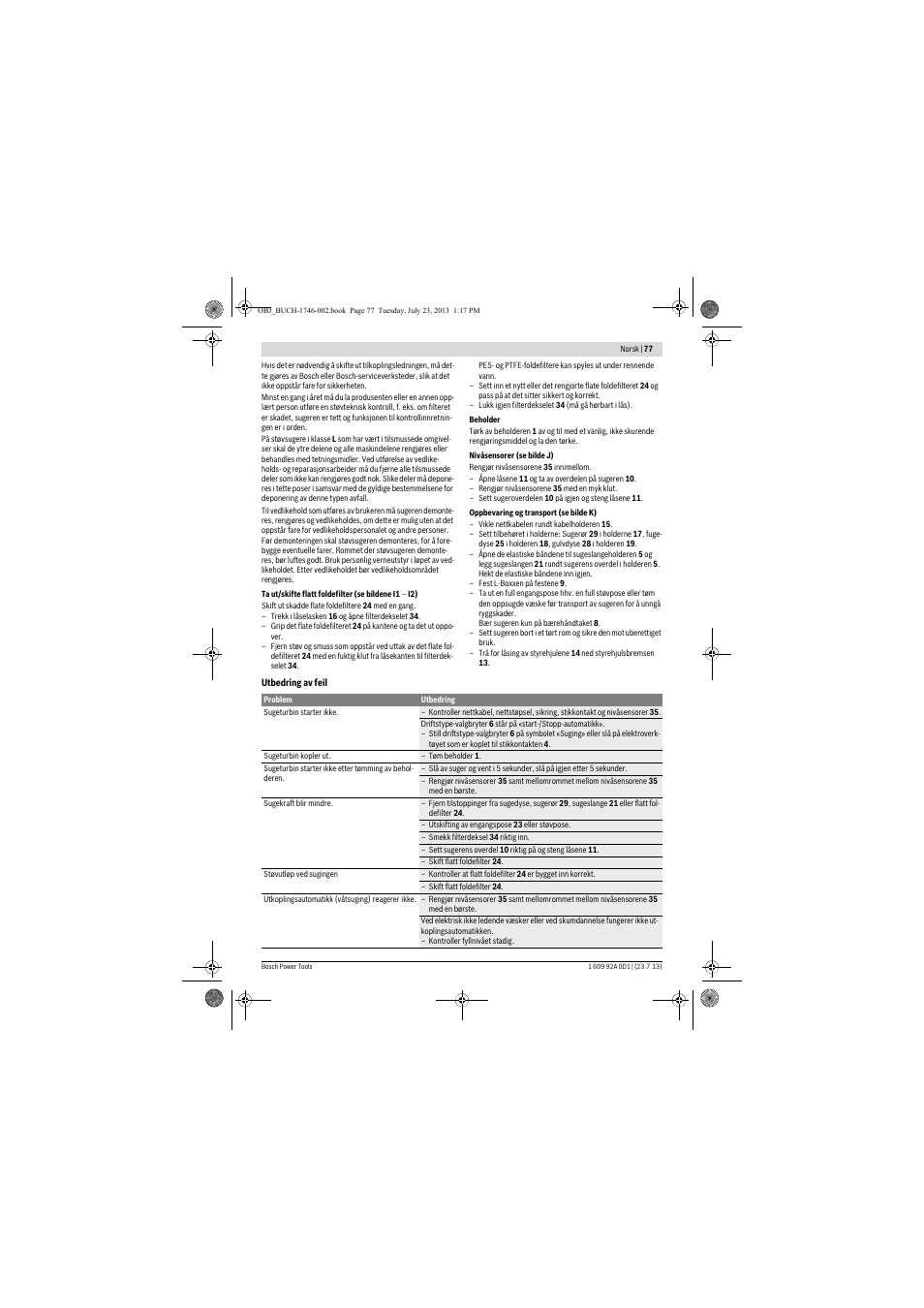 Bosch GAS 35 L AFC Professional User Manual | Page 77 / 229