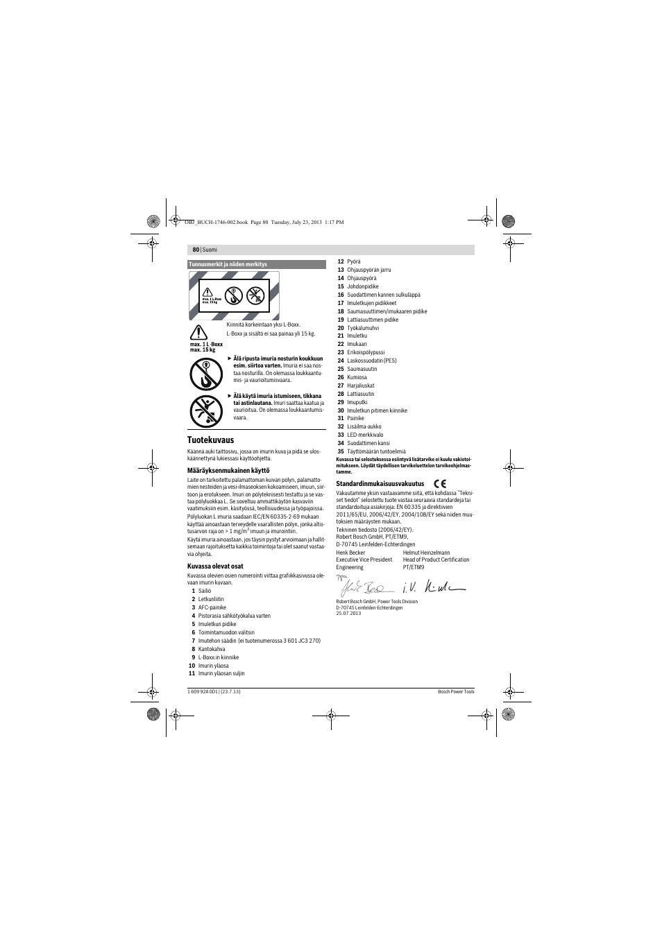 Tuotekuvaus | Bosch GAS 35 L AFC Professional User Manual | Page 80 / 229