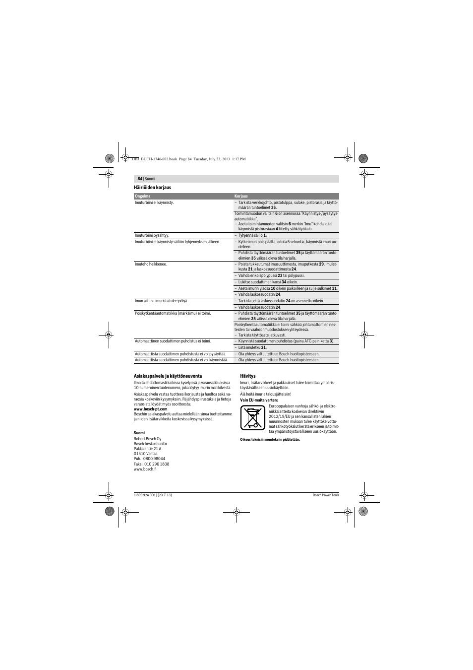 Bosch GAS 35 L AFC Professional User Manual | Page 84 / 229