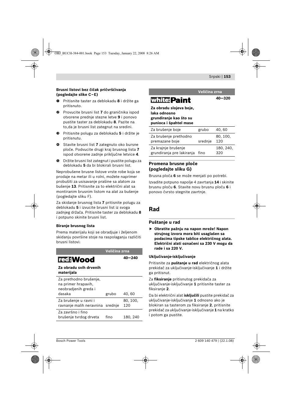 Bosch GSS 23 A Professional User Manual | Page 153 / 189