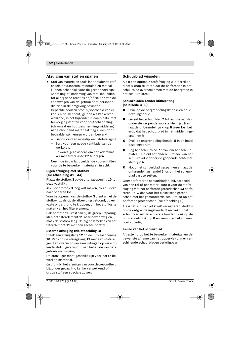 Bosch GSS 23 A Professional User Manual | Page 52 / 189