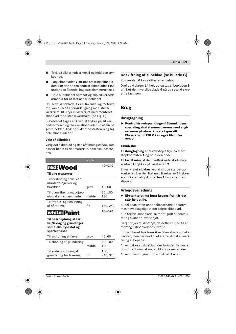 Brug | Bosch GSS 23 A Professional User Manual | Page 59 / 189
