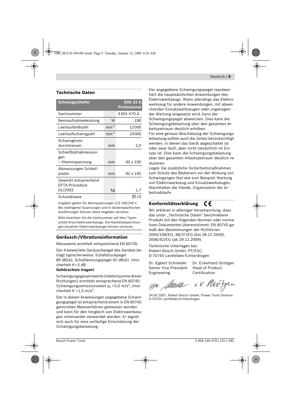Bosch GSS 23 A Professional User Manual | Page 9 / 189