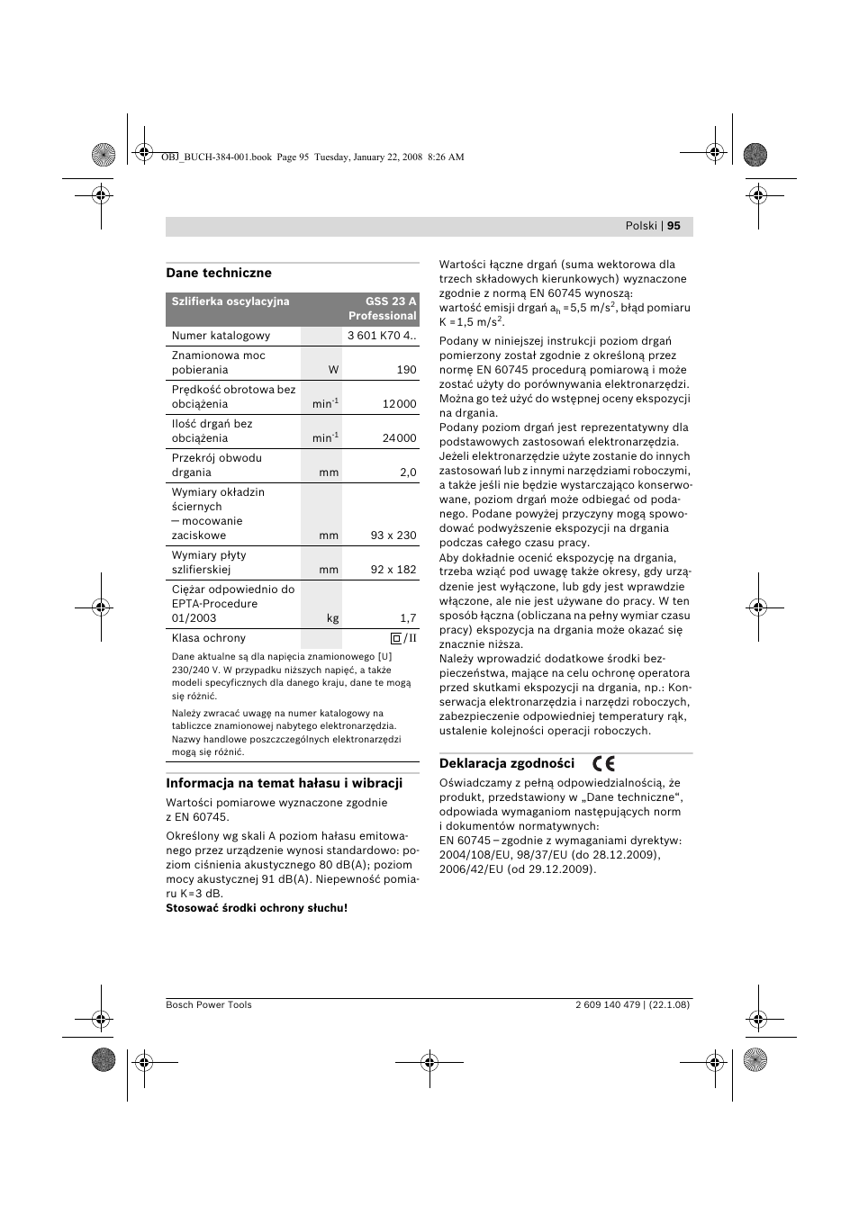 Bosch GSS 23 A Professional User Manual | Page 95 / 189