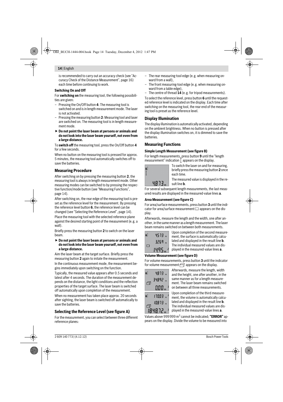 Bosch GLM 50 Professional User Manual | Page 14 / 189