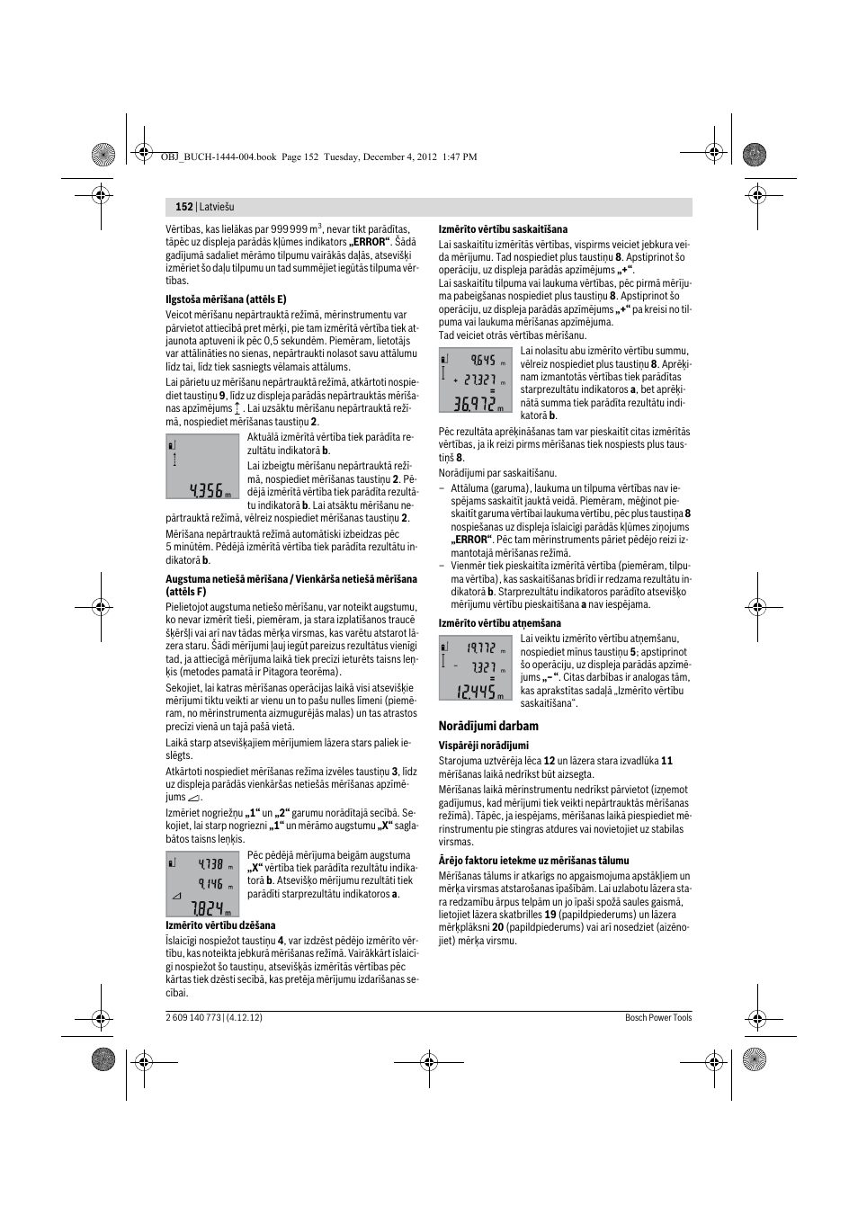 Bosch GLM 50 Professional User Manual | Page 152 / 189