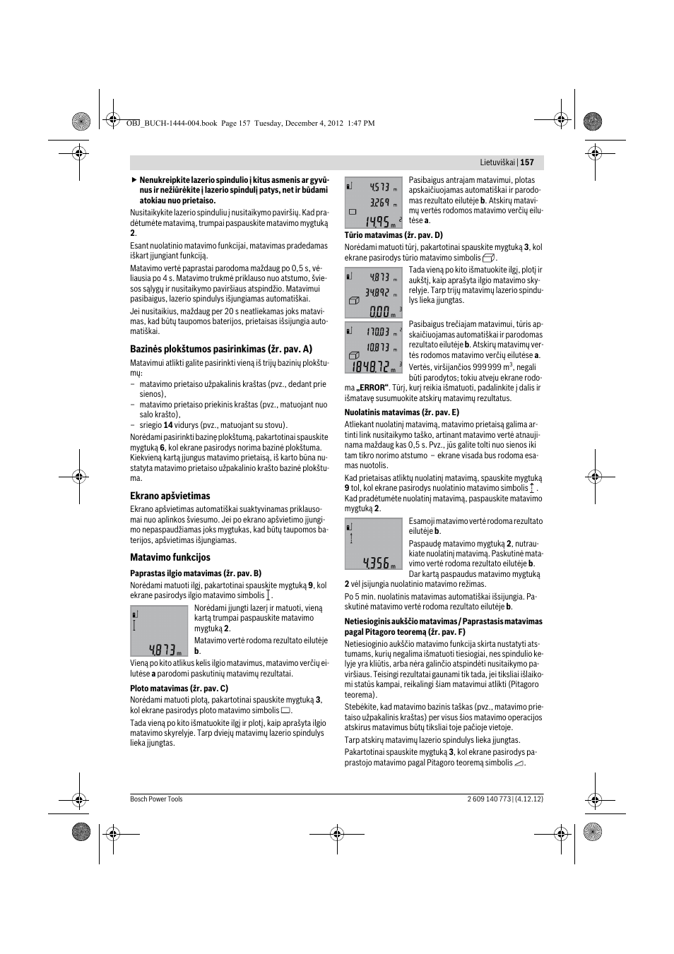 Bosch GLM 50 Professional User Manual | Page 157 / 189