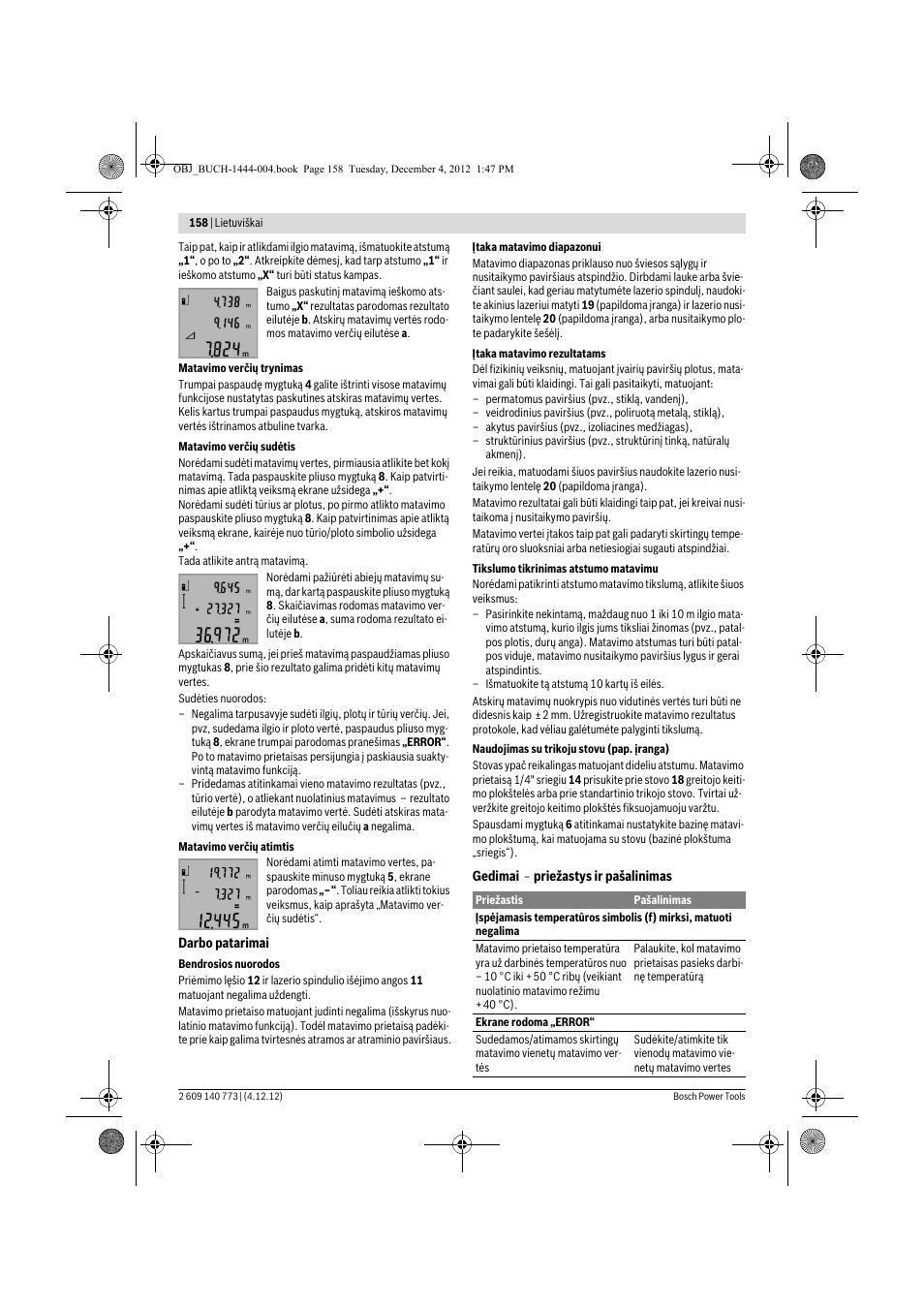 Bosch GLM 50 Professional User Manual | Page 158 / 189