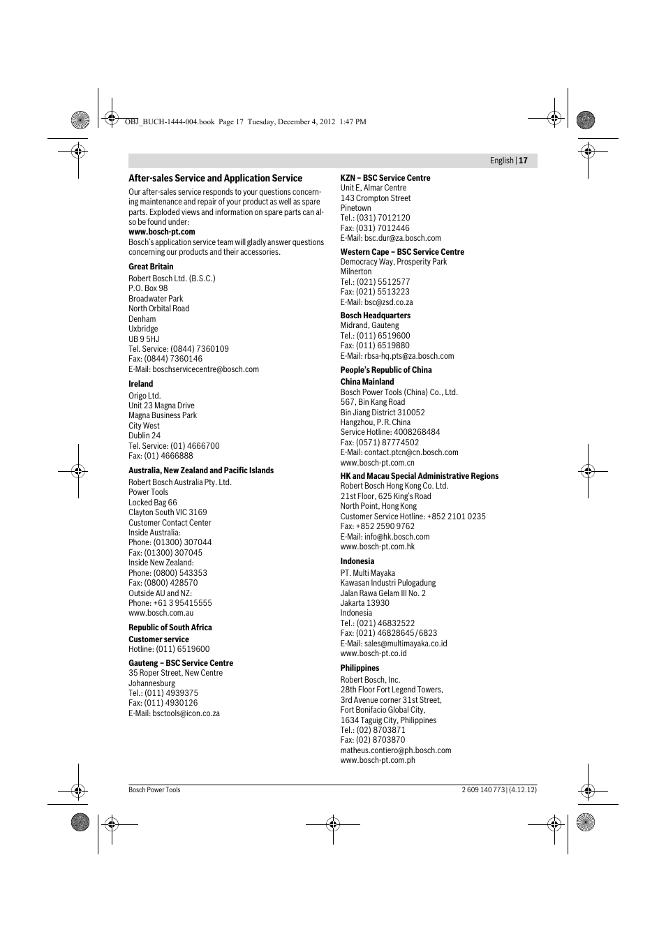 Bosch GLM 50 Professional User Manual | Page 17 / 189