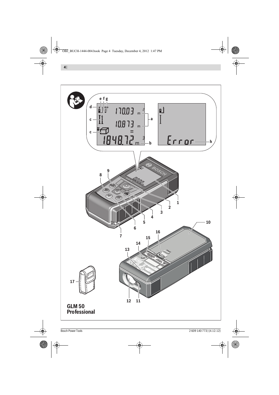 Bosch GLM 50 Professional User Manual | Page 4 / 189