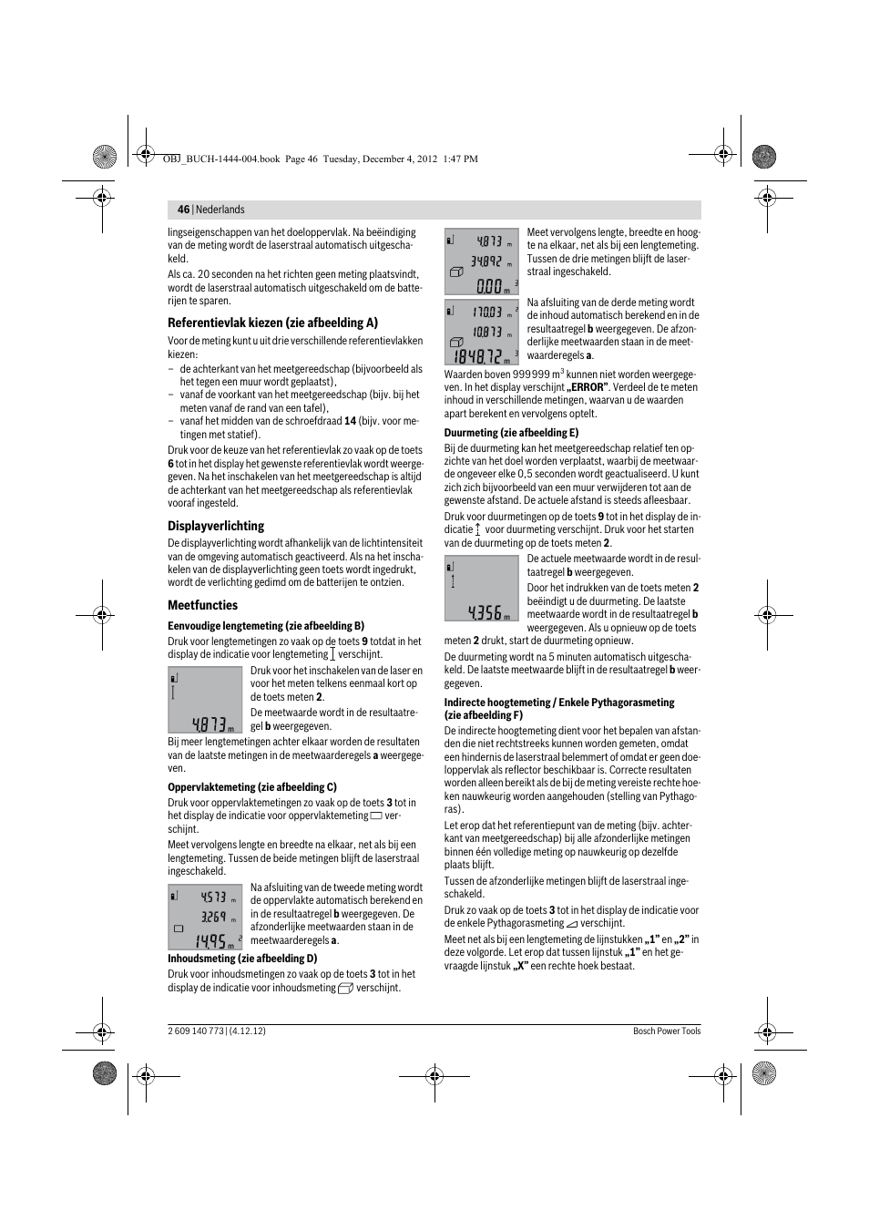 Bosch GLM 50 Professional User Manual | Page 46 / 189