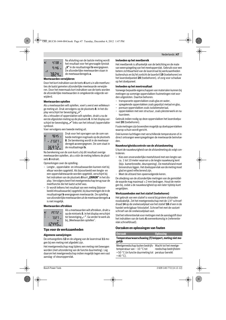 Bosch GLM 50 Professional User Manual | Page 47 / 189