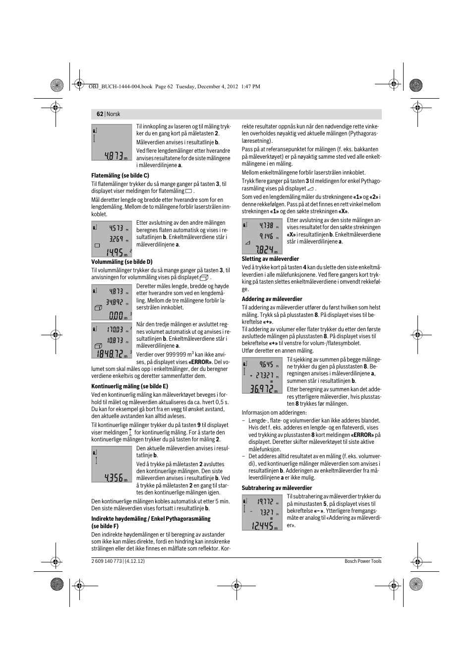 Bosch GLM 50 Professional User Manual | Page 62 / 189