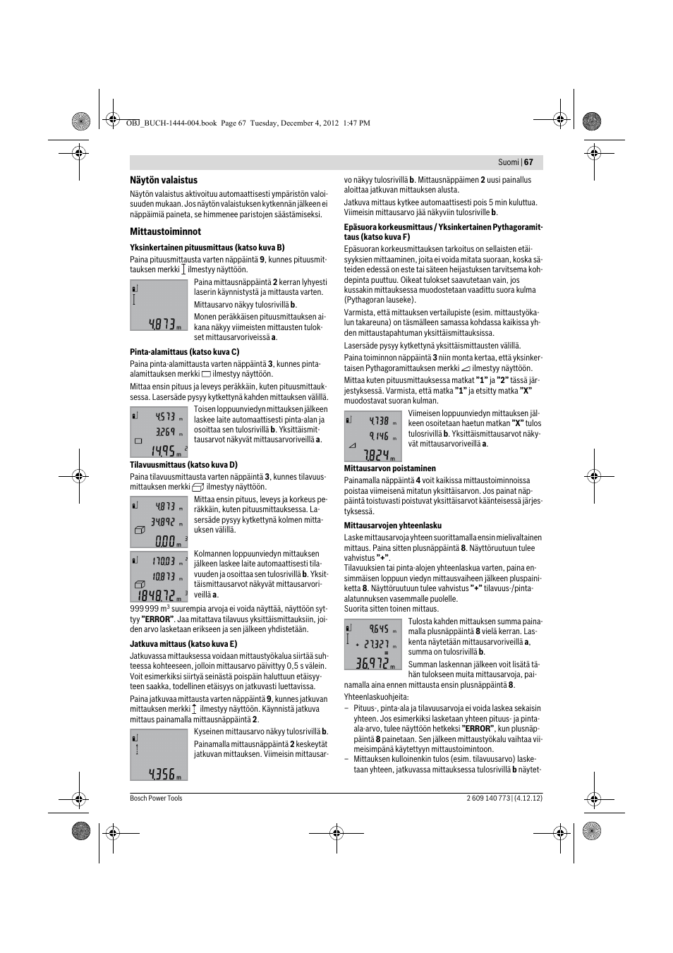 Bosch GLM 50 Professional User Manual | Page 67 / 189