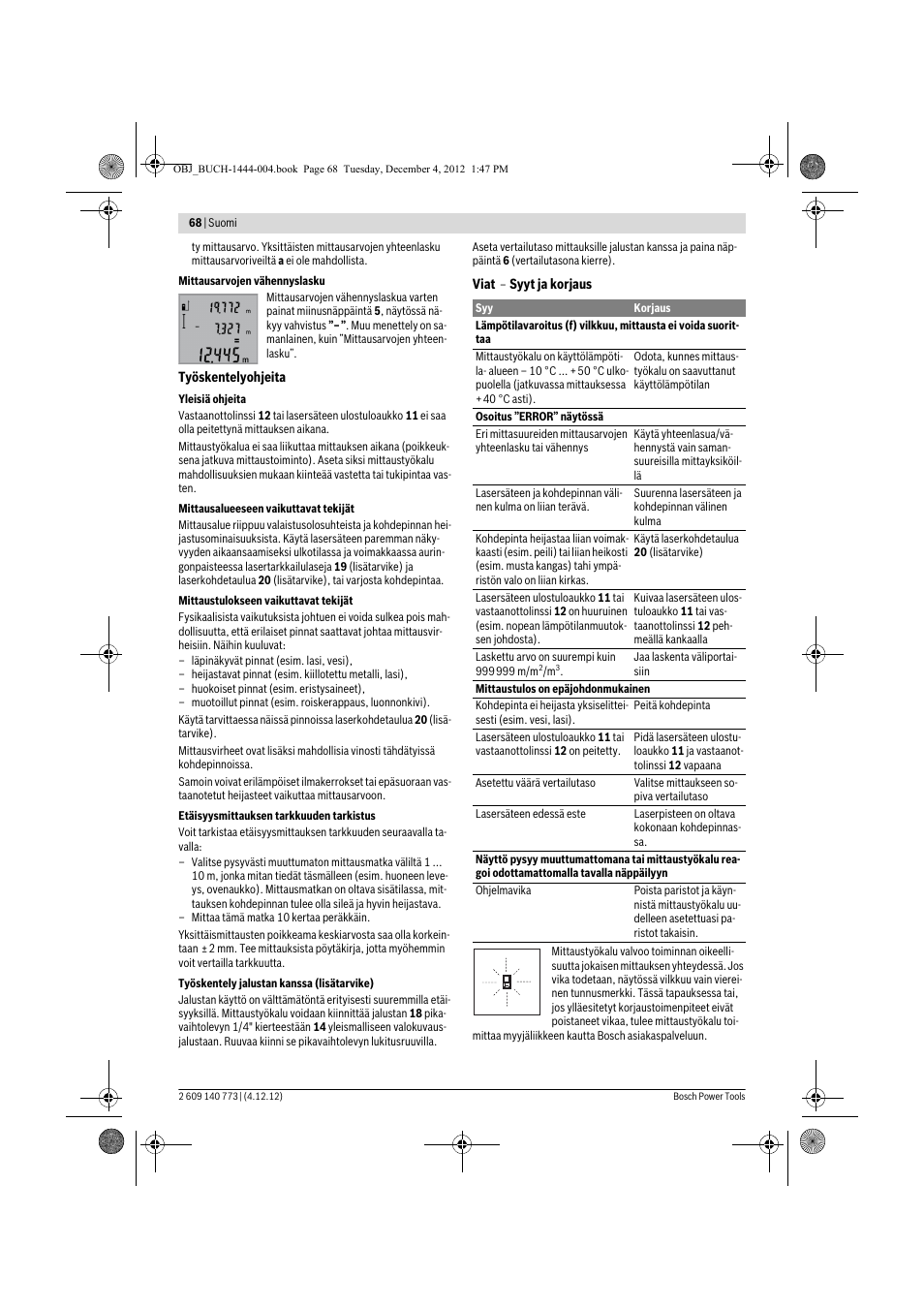 Bosch GLM 50 Professional User Manual | Page 68 / 189