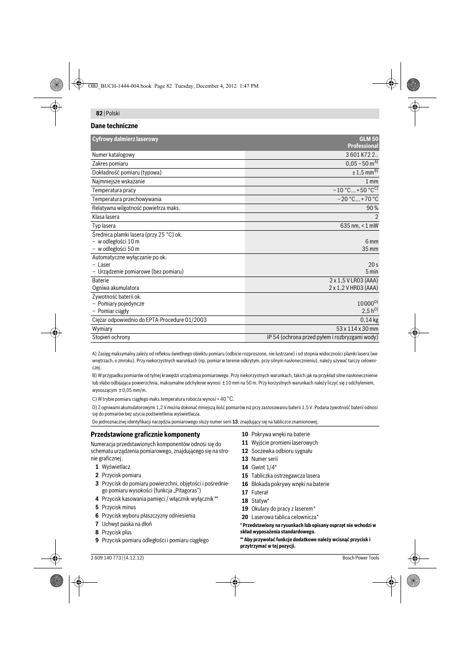 Bosch GLM 50 Professional User Manual | Page 82 / 189