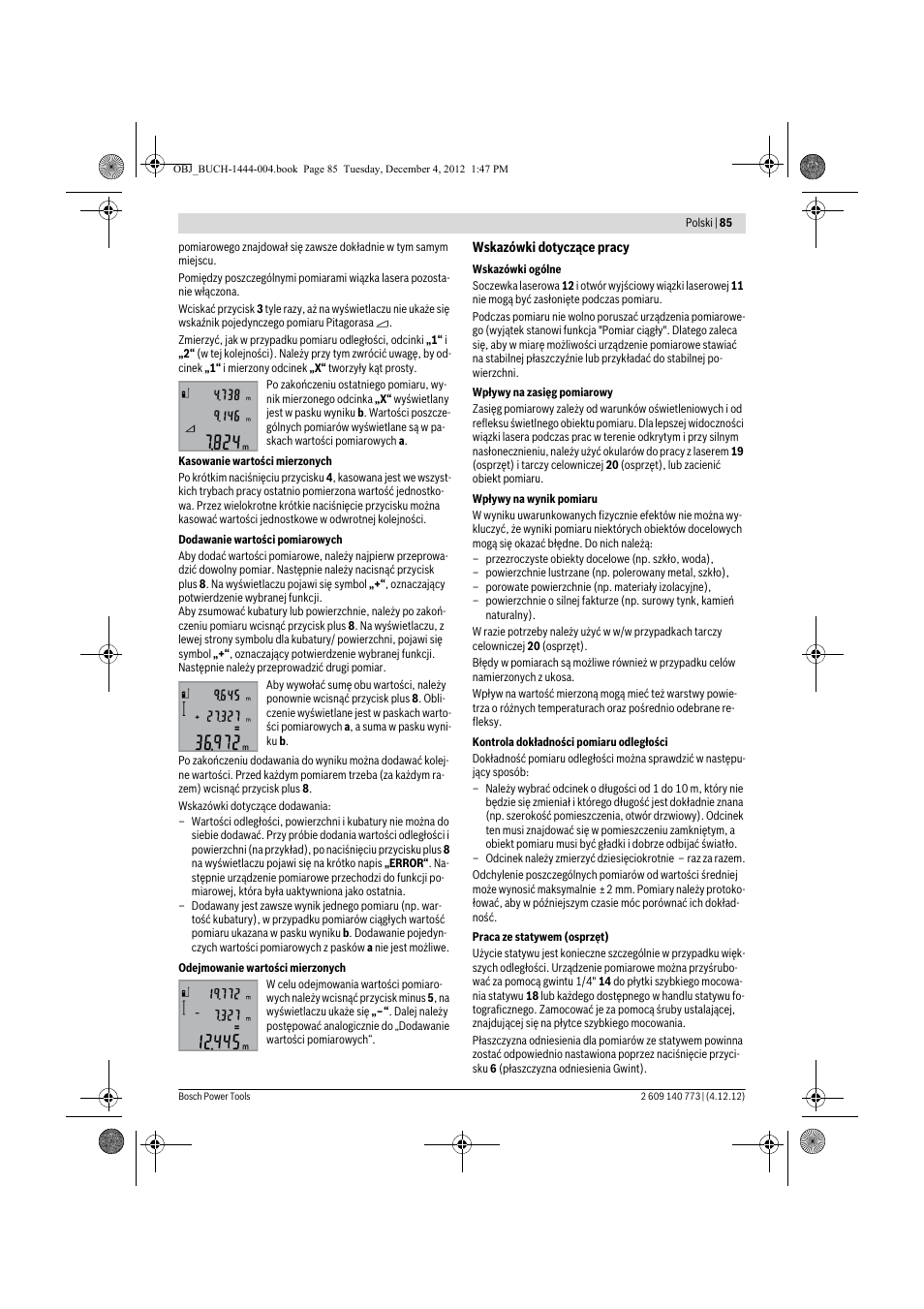 Bosch GLM 50 Professional User Manual | Page 85 / 189