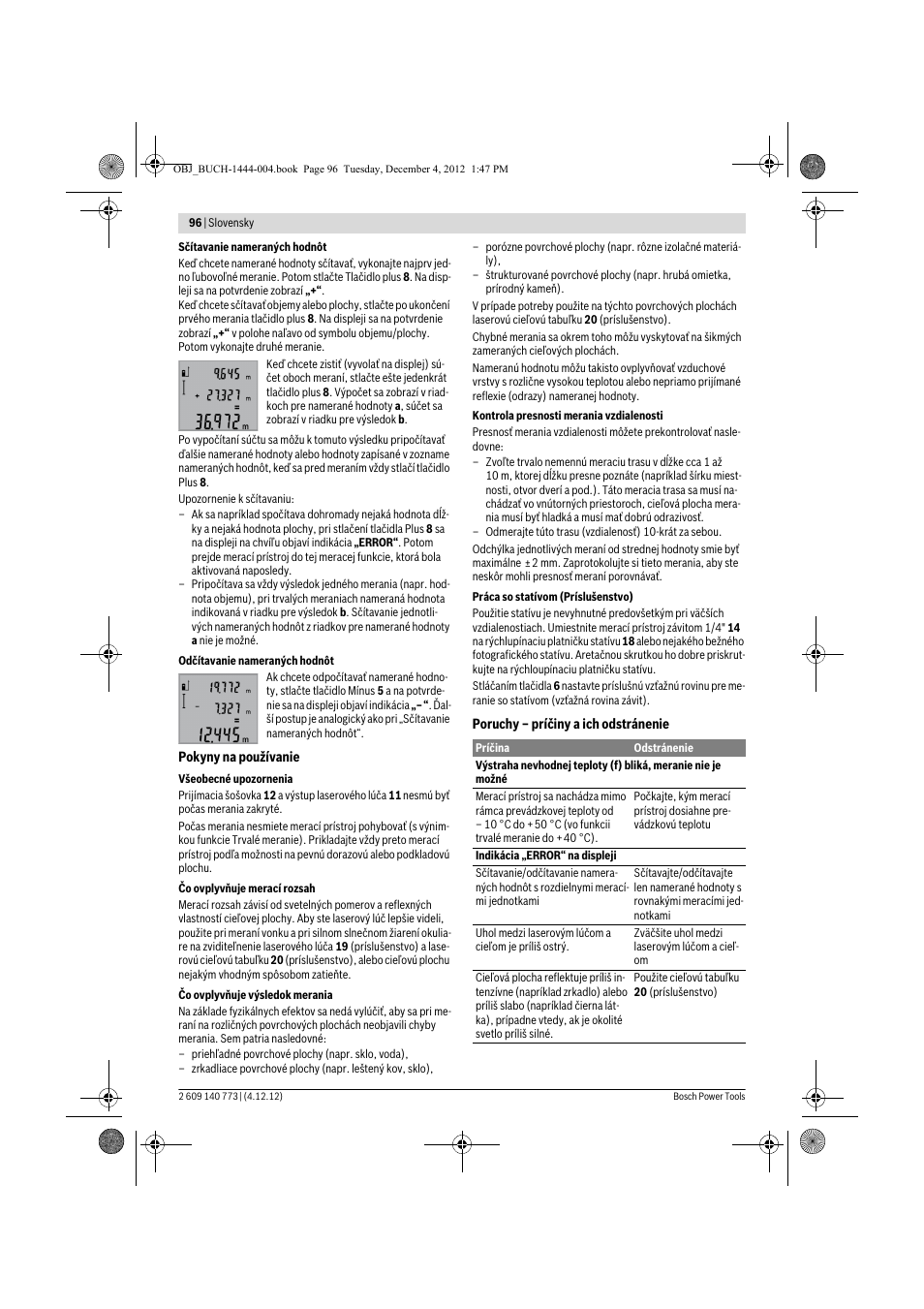 Bosch GLM 50 Professional User Manual | Page 96 / 189