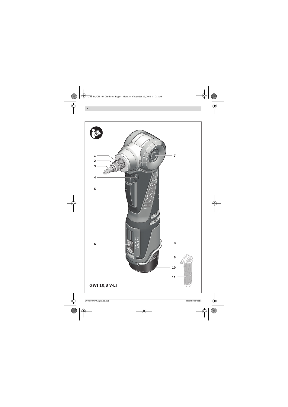 Gwi 10,8 v-li | Bosch GWI 10,8 V-LI Professional User Manual | Page 4 / 148