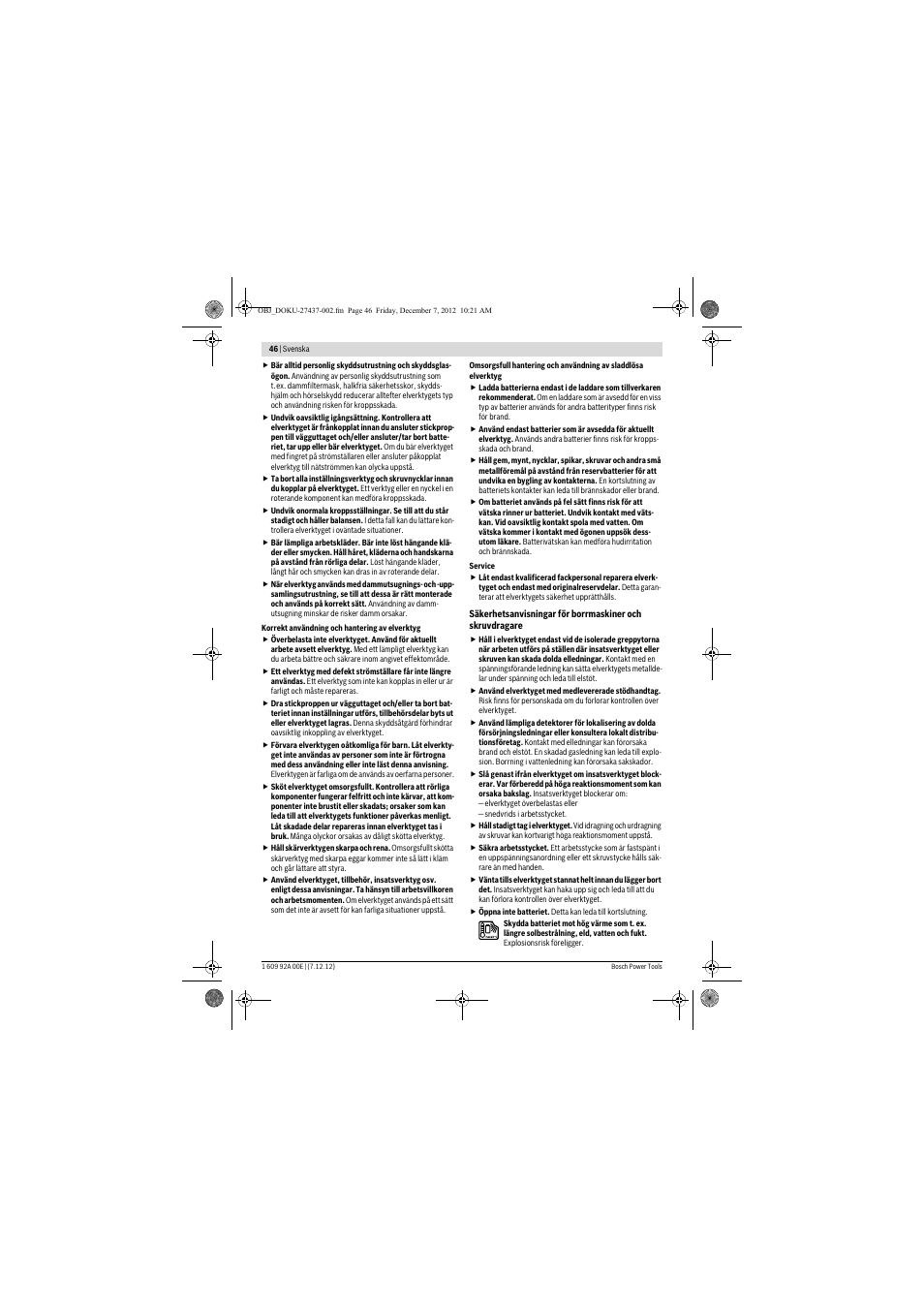 Bosch GWI 10,8 V-LI Professional User Manual | Page 46 / 148