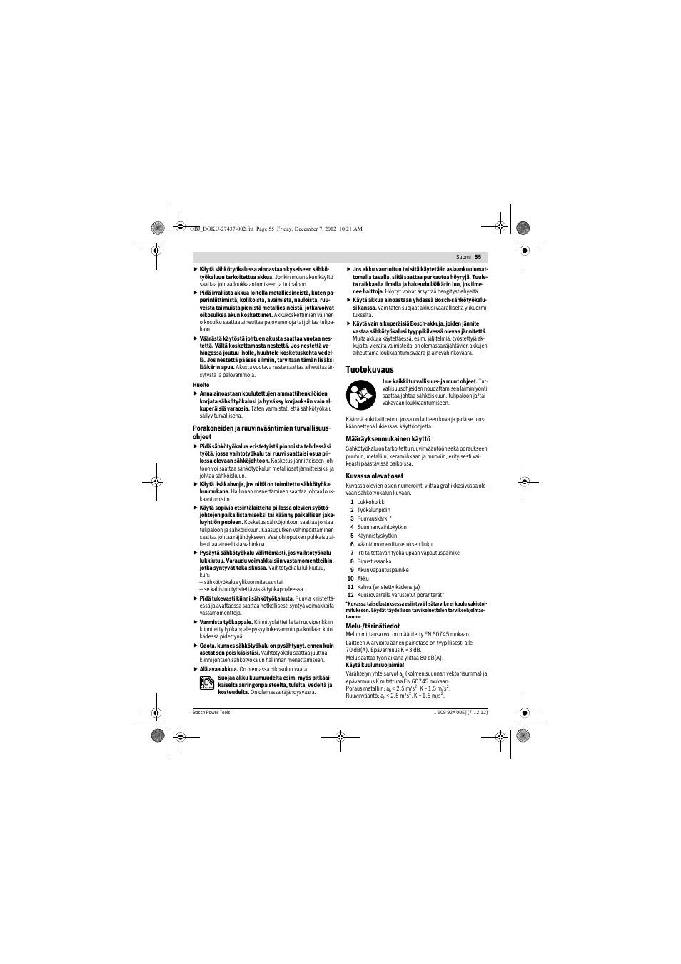 Tuotekuvaus | Bosch GWI 10,8 V-LI Professional User Manual | Page 55 / 148