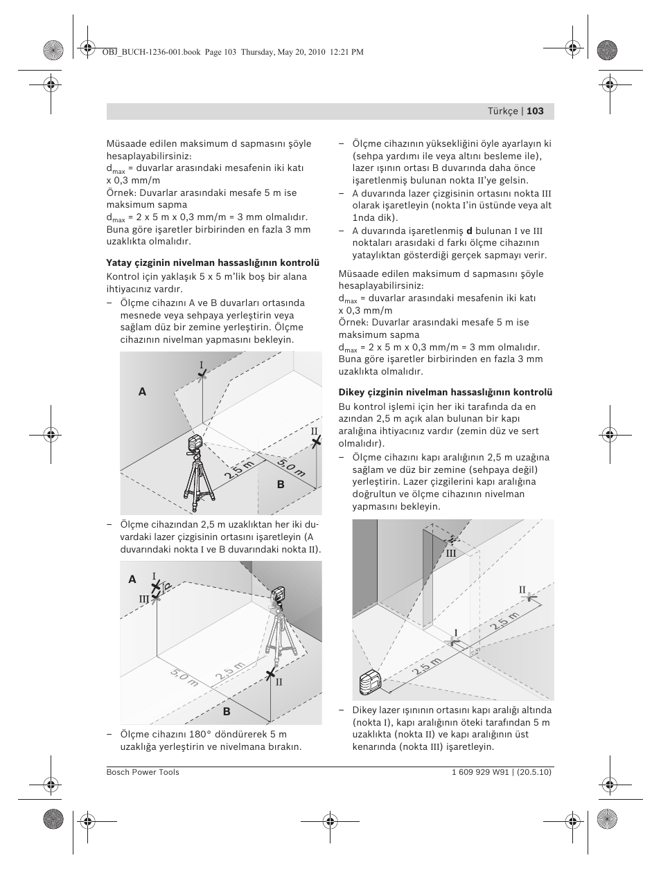 Bosch GLL 2 Professional User Manual | Page 103 / 217