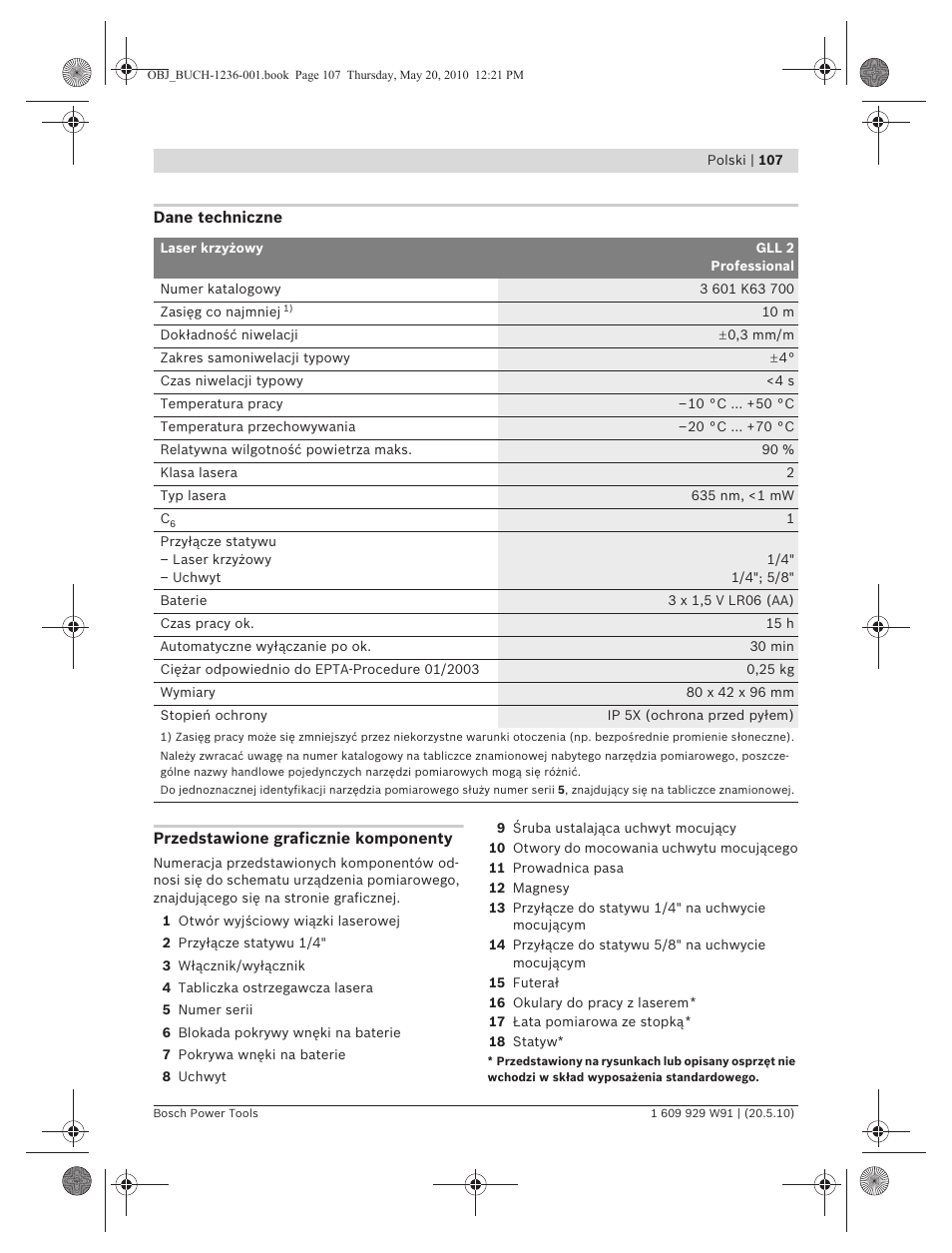 Bosch GLL 2 Professional User Manual | Page 107 / 217