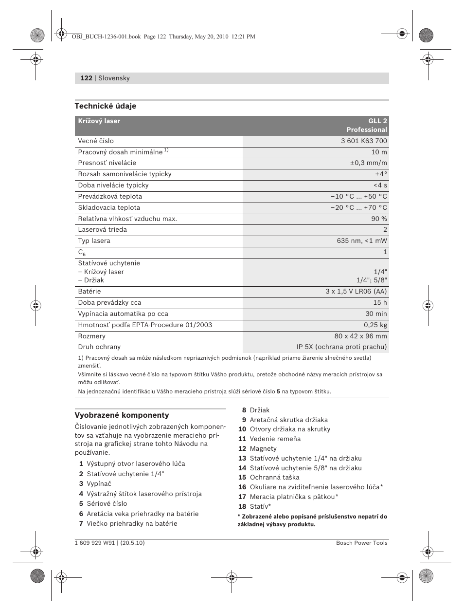 Bosch GLL 2 Professional User Manual | Page 122 / 217