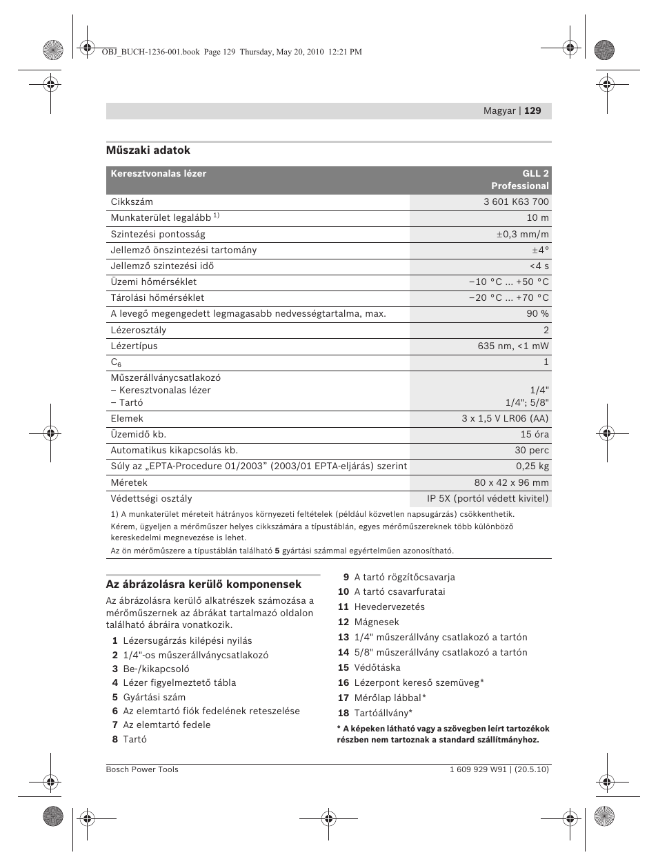 Bosch GLL 2 Professional User Manual | Page 129 / 217