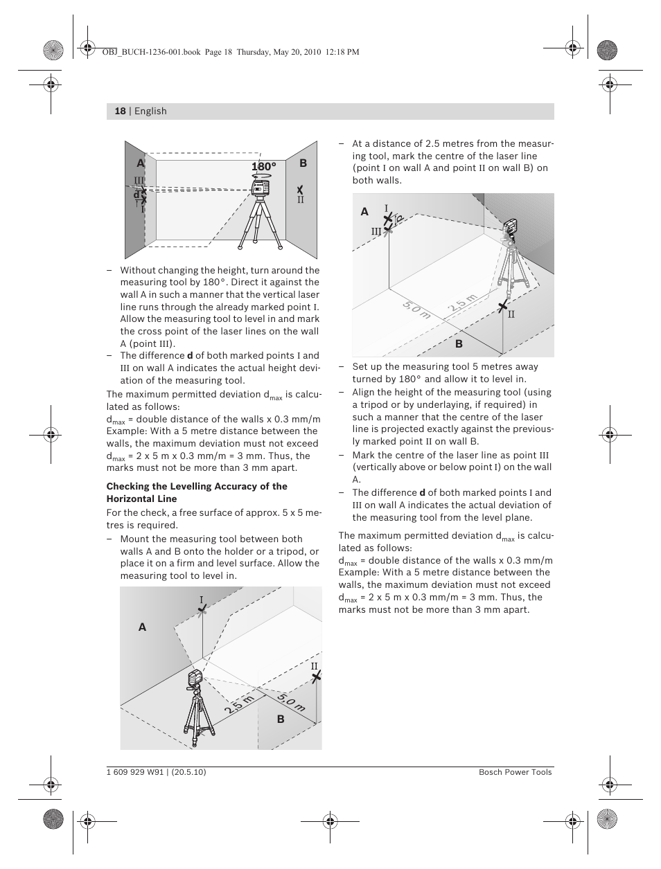 Bosch GLL 2 Professional User Manual | Page 18 / 217