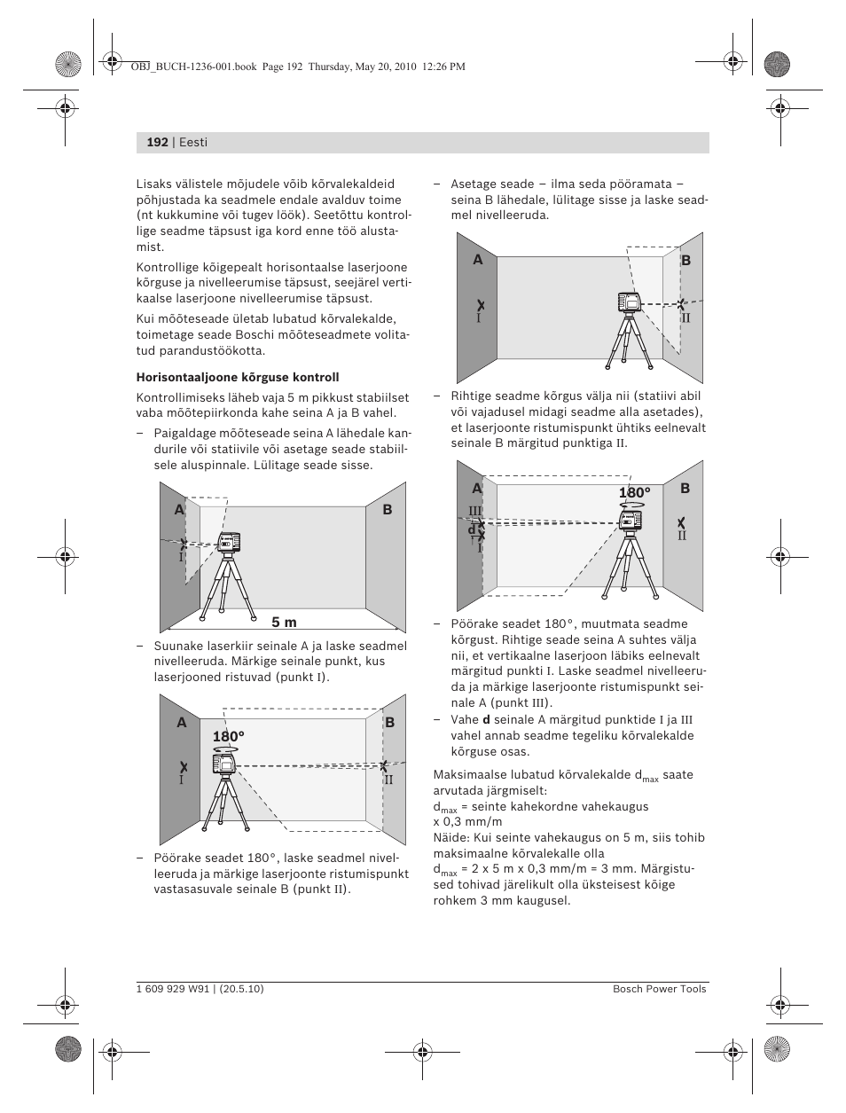 Bosch GLL 2 Professional User Manual | Page 192 / 217