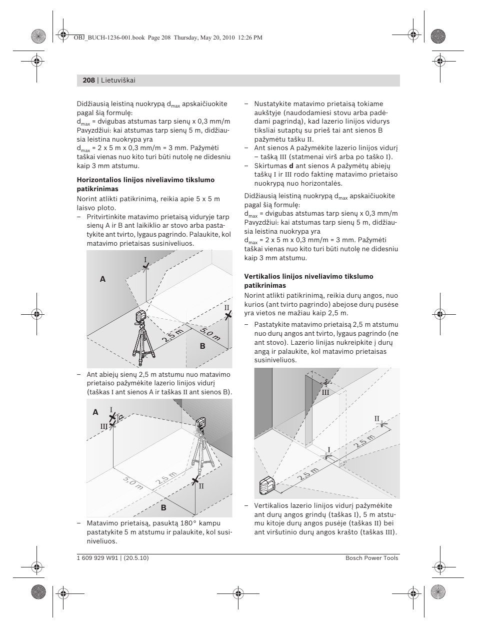 Bosch GLL 2 Professional User Manual | Page 208 / 217