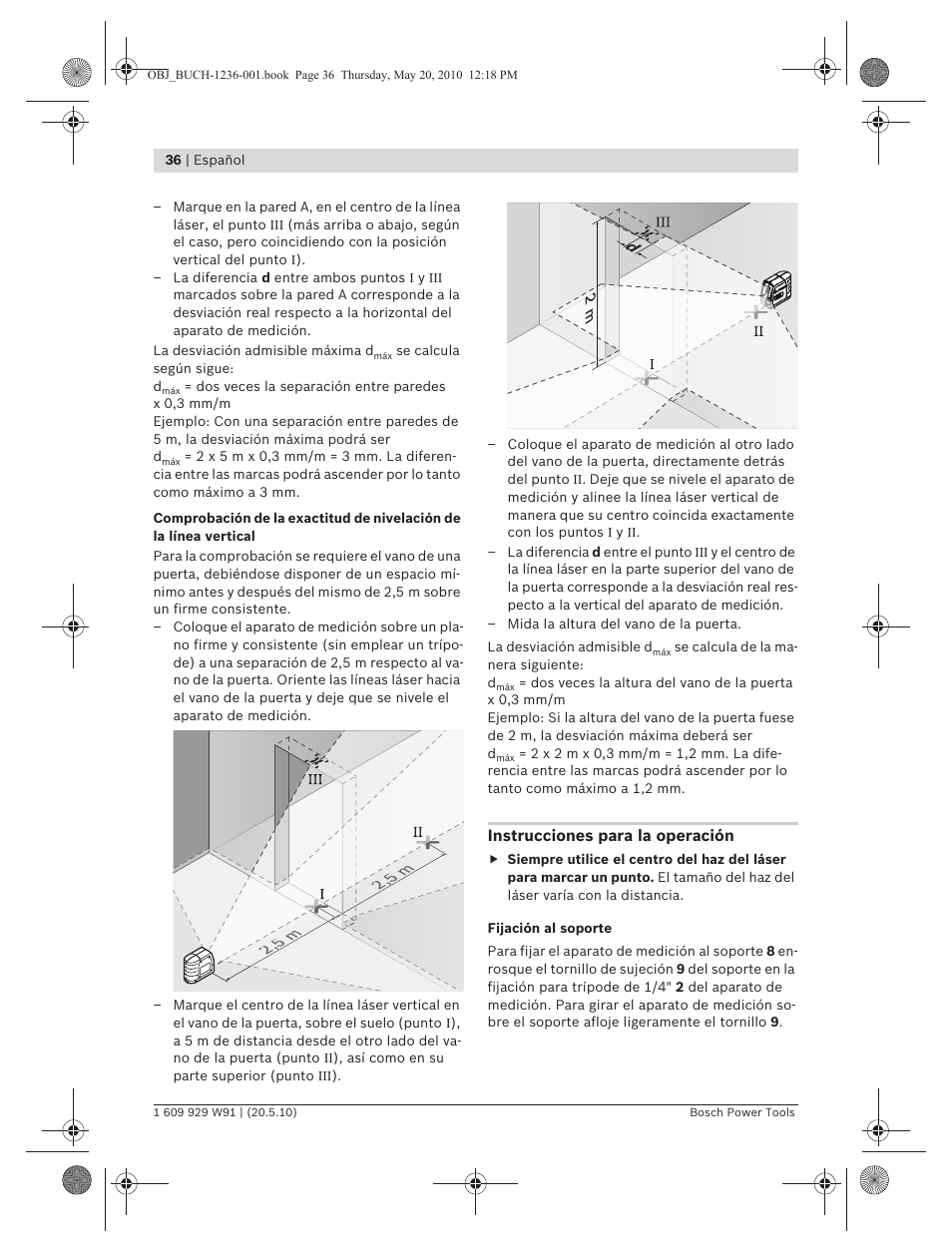 Bosch GLL 2 Professional User Manual | Page 36 / 217