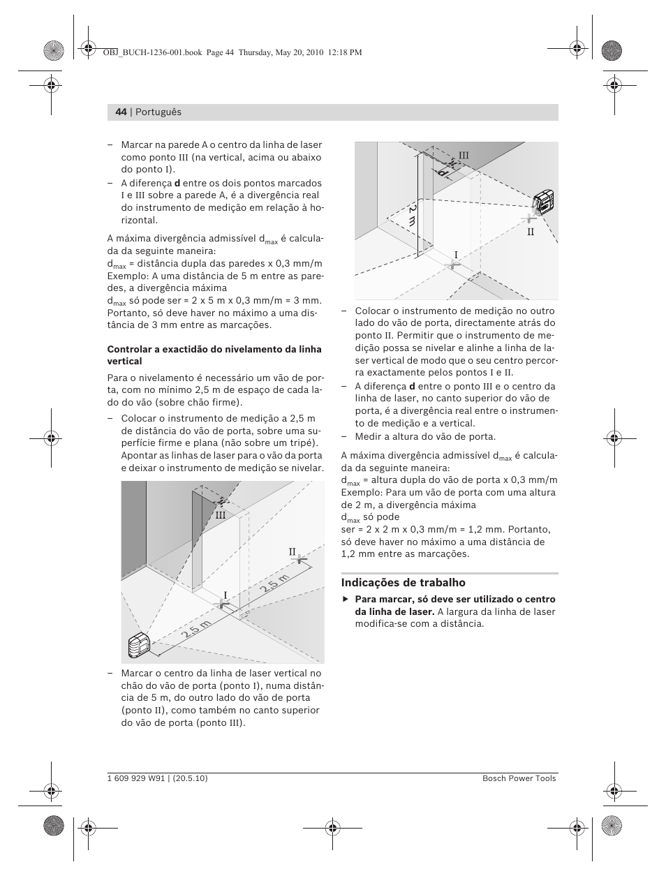 Bosch GLL 2 Professional User Manual | Page 44 / 217