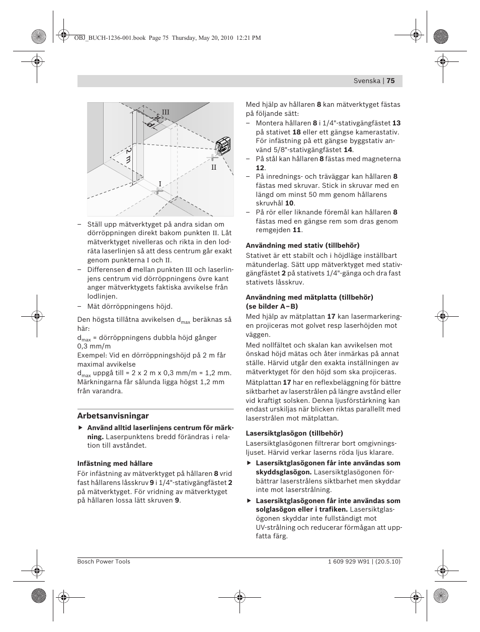 Bosch GLL 2 Professional User Manual | Page 75 / 217