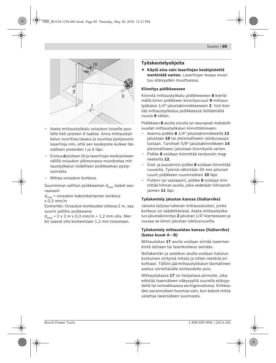 Bosch GLL 2 Professional User Manual | Page 89 / 217