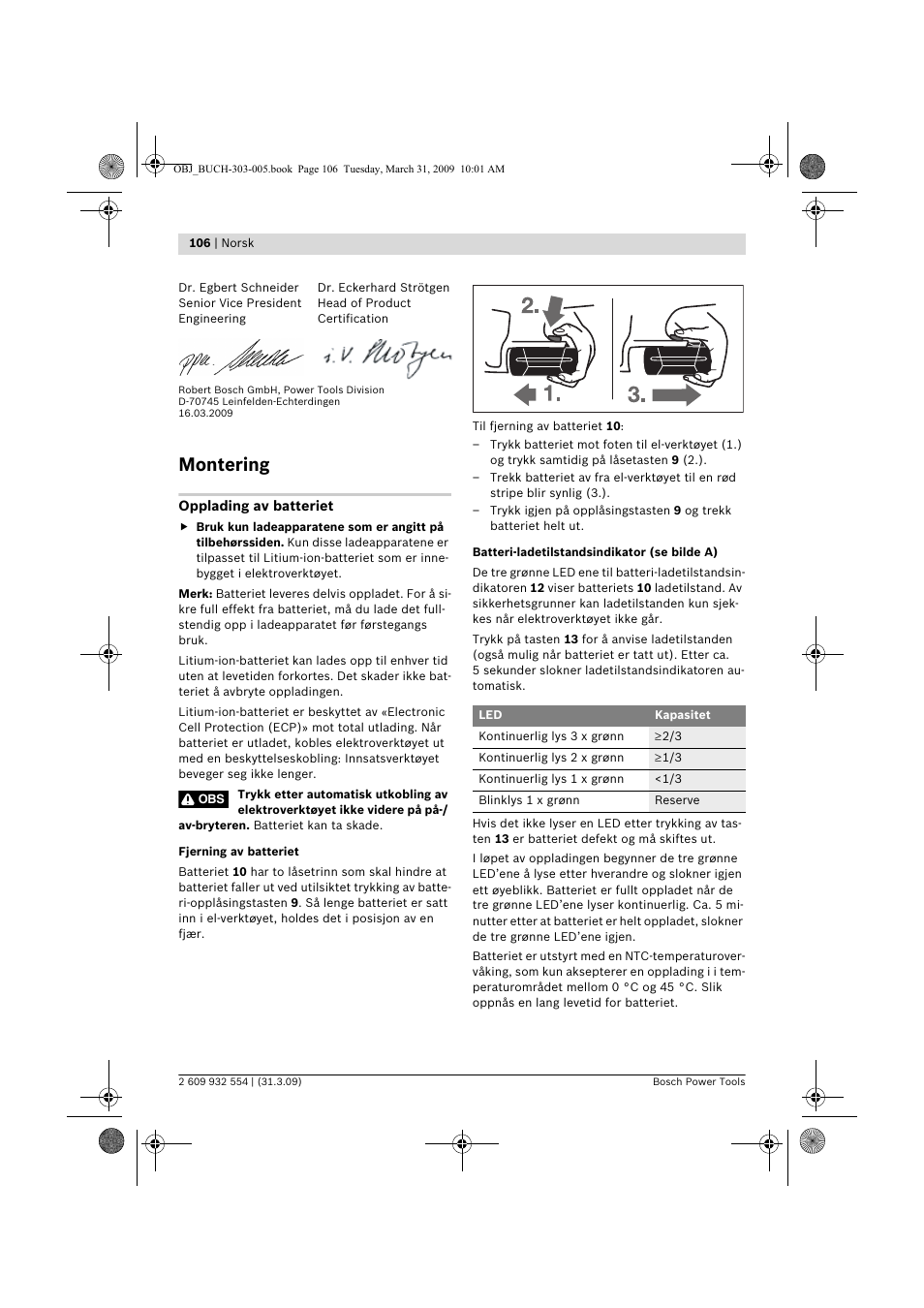 Montering | Bosch GSA 36 V-LI Professional User Manual | Page 106 / 289