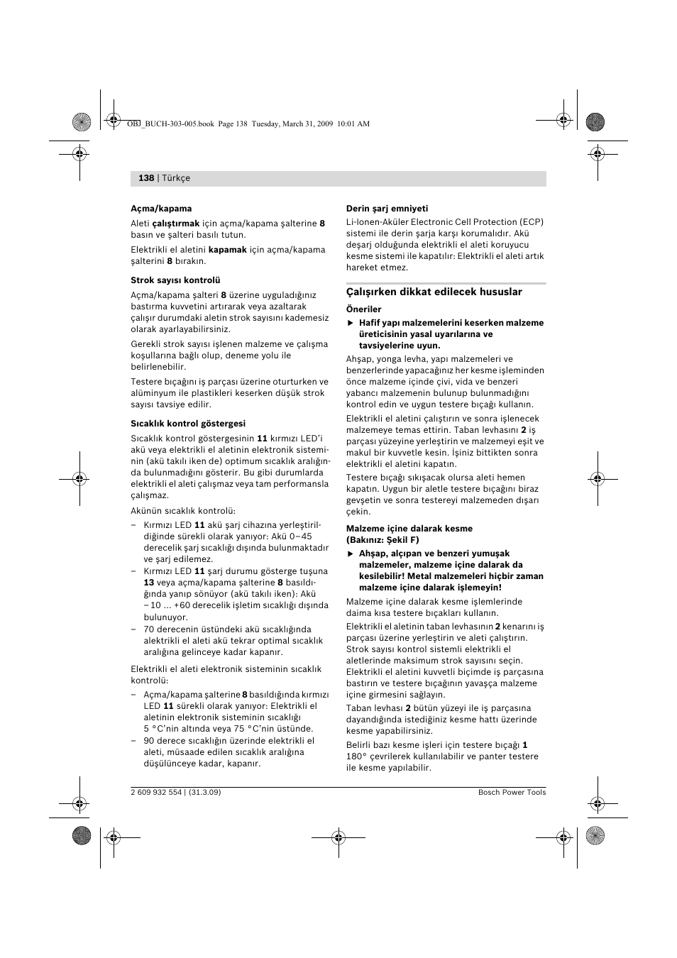 Bosch GSA 36 V-LI Professional User Manual | Page 138 / 289