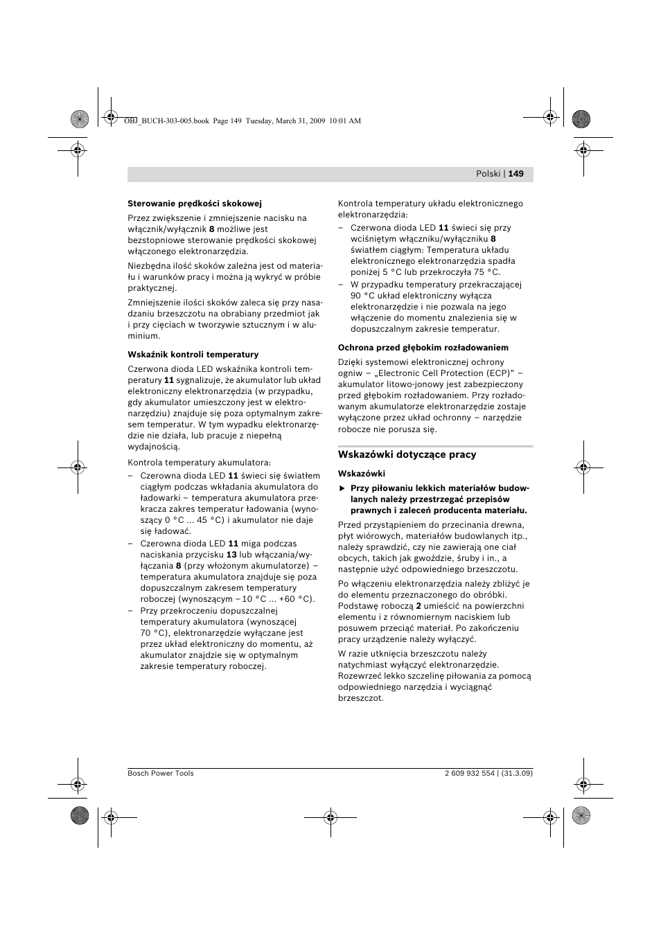 Bosch GSA 36 V-LI Professional User Manual | Page 149 / 289