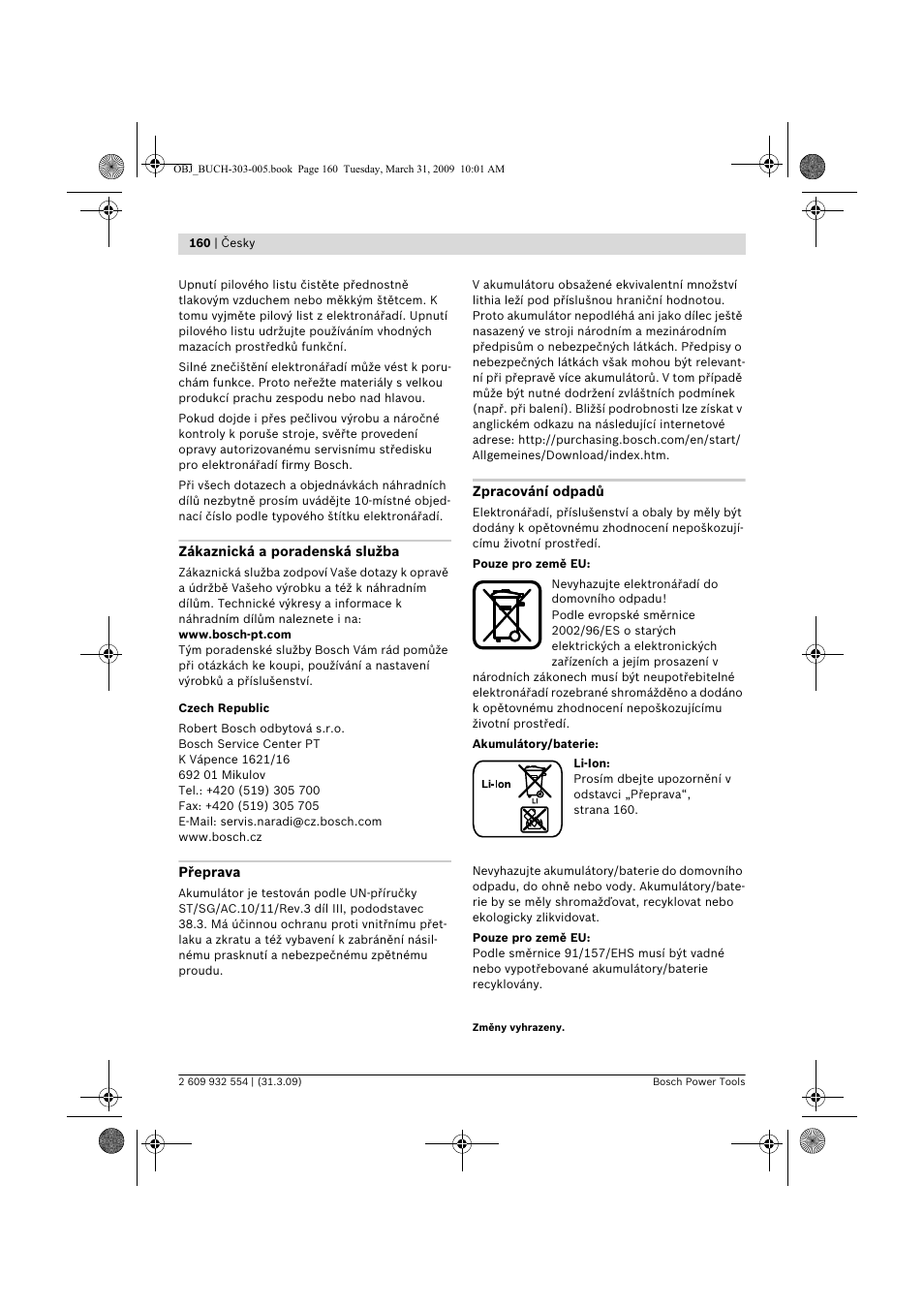 Bosch GSA 36 V-LI Professional User Manual | Page 160 / 289