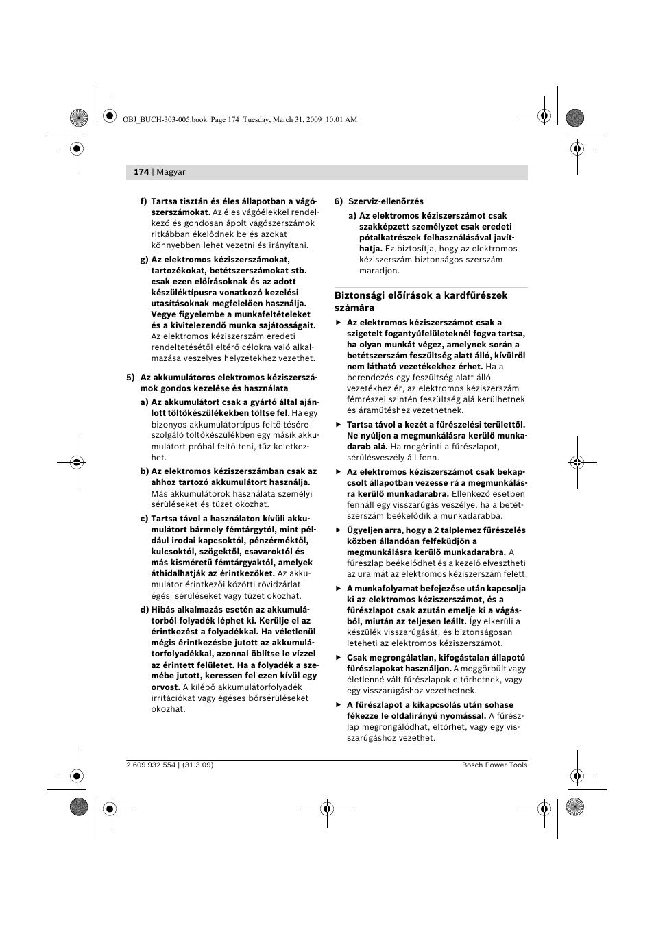 Bosch GSA 36 V-LI Professional User Manual | Page 174 / 289