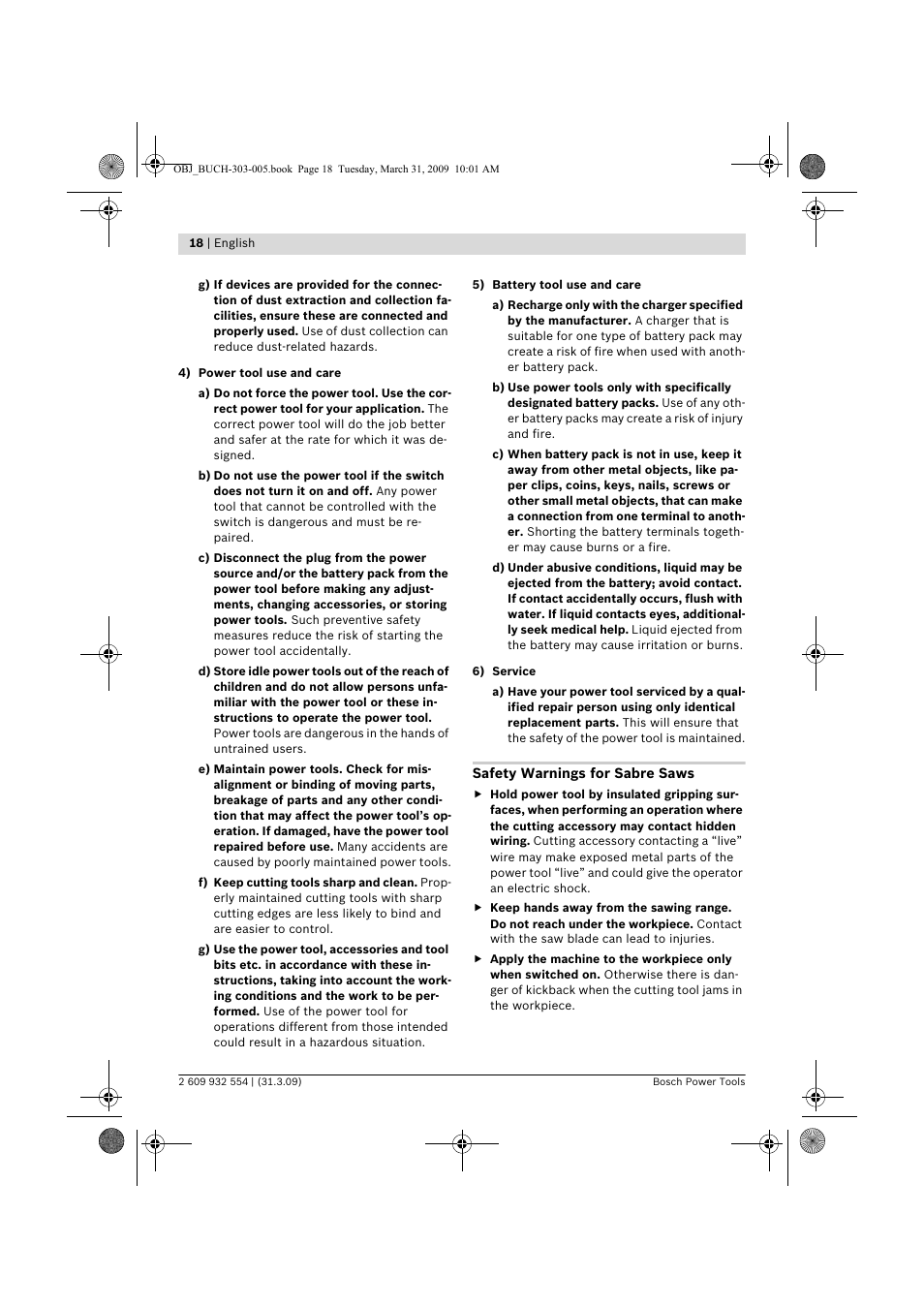 Bosch GSA 36 V-LI Professional User Manual | Page 18 / 289