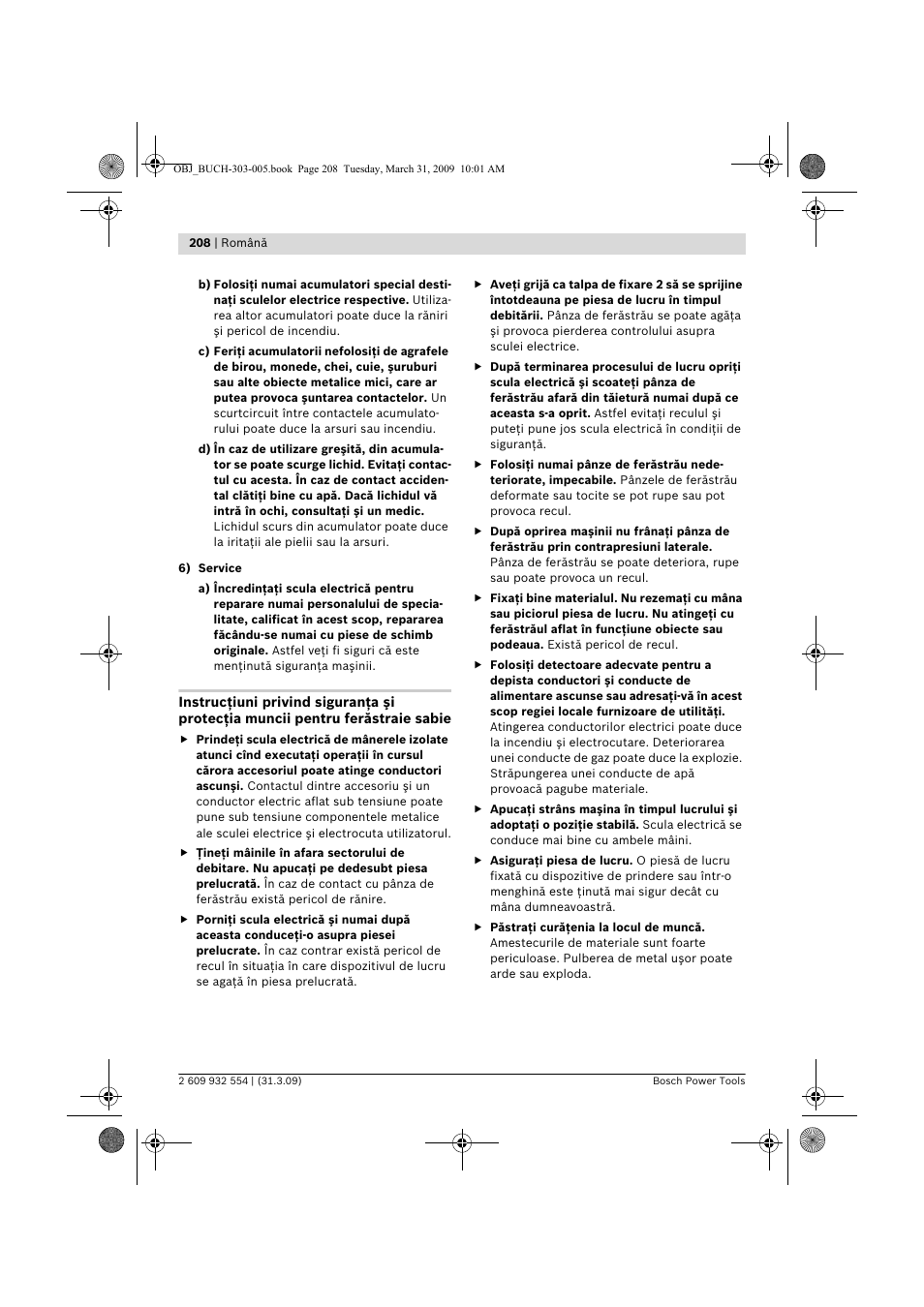 Bosch GSA 36 V-LI Professional User Manual | Page 208 / 289