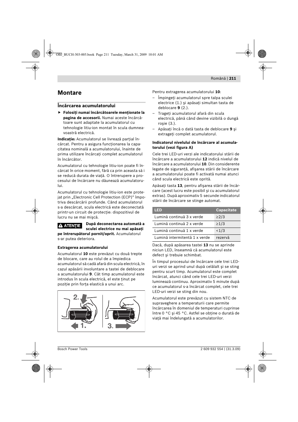 Montare | Bosch GSA 36 V-LI Professional User Manual | Page 211 / 289